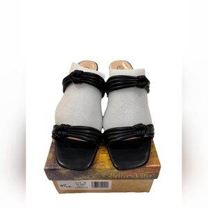 Bella Vita Women's Black and White Sandals